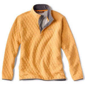 Orvis Outdoor Quilted Snap Sweatshirt Men's in Ochre